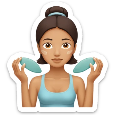 yoga face gua sha sticker
