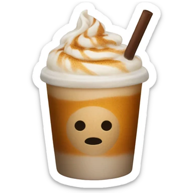 Iced pumpkin spice latte sticker