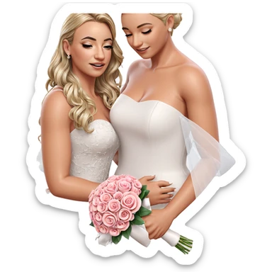 romantic wedding celebration moment sticker