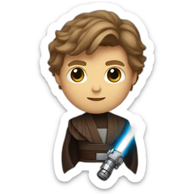 anakin skywalker and light saber sticker