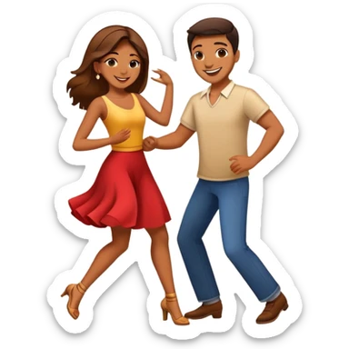 Deux personnes qui danse le zouk  sticker