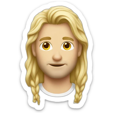 german-guy, blond-long-hair,no-beard, designer sticker