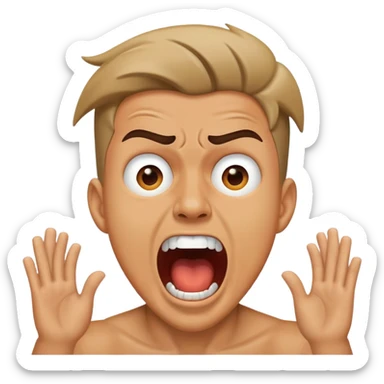 Guy scream JT sticker