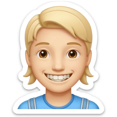 Smile with braces sticker