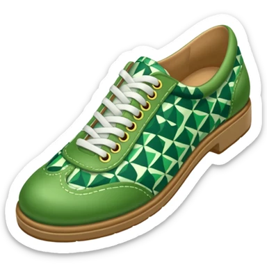 green patterned shoes  sticker