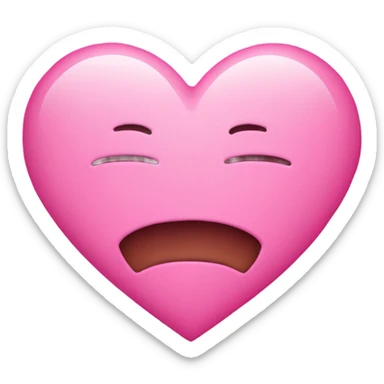 Pink heart sticker