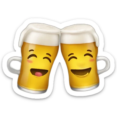 Amigos bebiendo cerveza sticker
