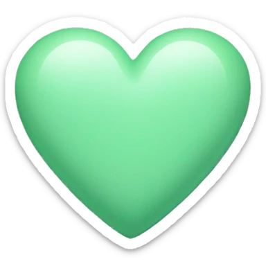pastel green heart  sticker