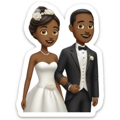 Marié et femme sticker