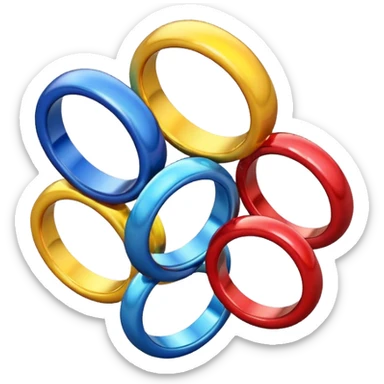 Colorful stacking rings sticker