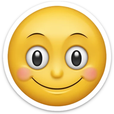 a smiley face with two eyes and a frown sticker