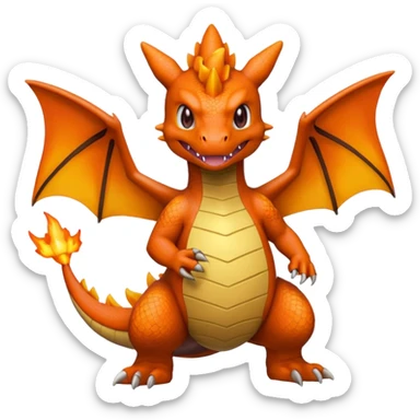 Larvitar-Charizard-Axew-fusion sticker