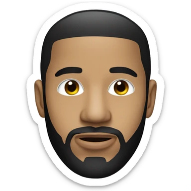 Person wearing drake the rapper mask  sticker