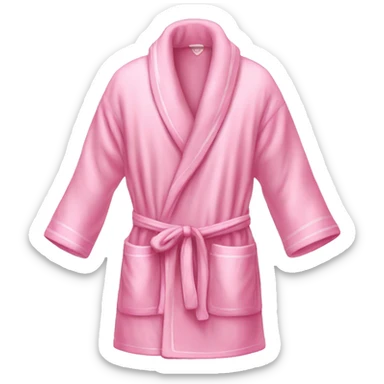 Light pink luxury bathroom robe sticker
