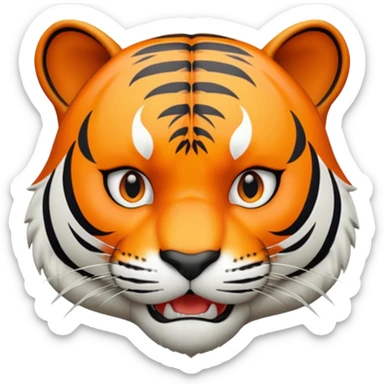 Dangerous tiger face sticker