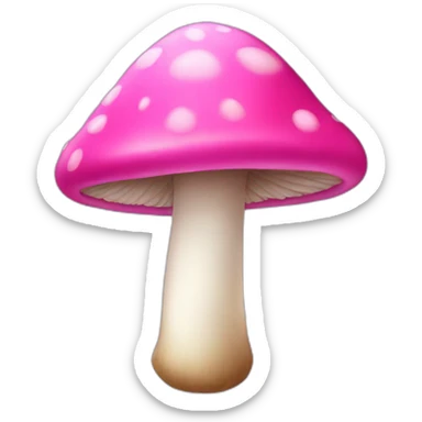 Pink mushrooms sticker