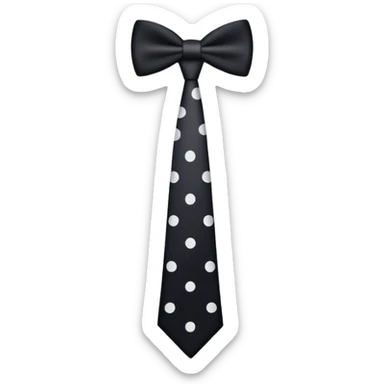 Spotty black tie sticker