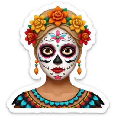 me gusta de día de muertos sticker