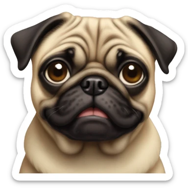 Perro pug sticker