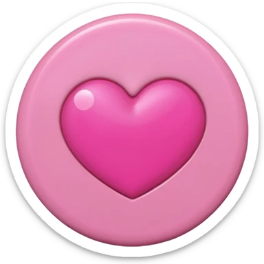 "Solid glossy pink circle emoji. No face or icons. Match color and 3D shine of Notion pink heart emoji (🩷)." sticker