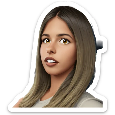 girl in car interior sticker