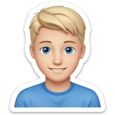 niño guapo adolescente de ojos azules sonriendo ENAMORADO sticker