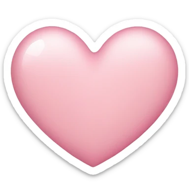 light pink heart sticker