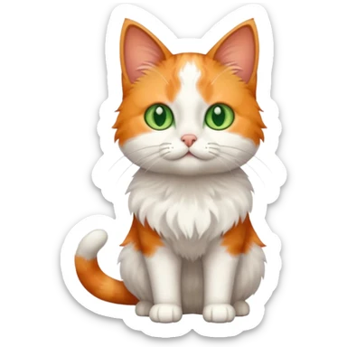 Short cat standing upright sticker