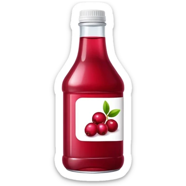 Bottle cranberry juice sticker