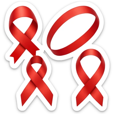 red ribbon sticker