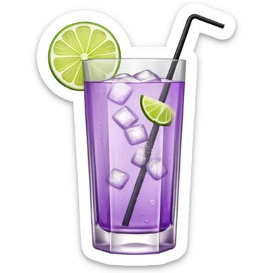 Cocktail light purple with high glass sticker