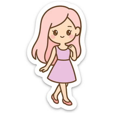 Rosé from Blackpink, full body, elegant pose sticker