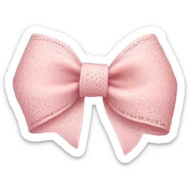 light pink lacy bow sticker