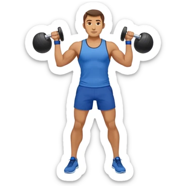 guy with blue shorts Kettlebell Exercises sticker