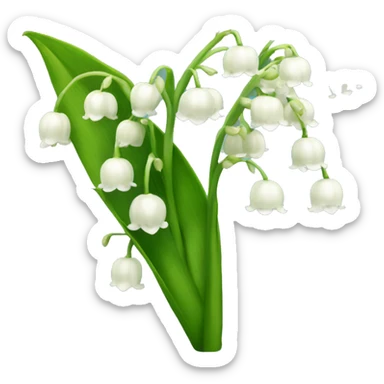 Lily of the valley flowers sticker