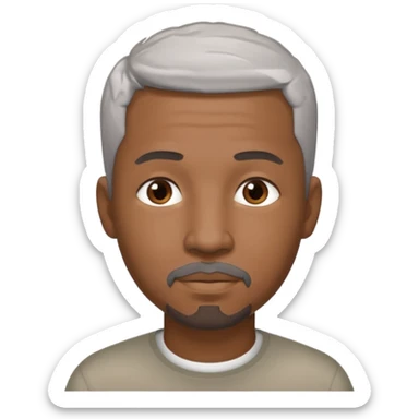 Black man with a short gray haired trimmed goatee  sticker