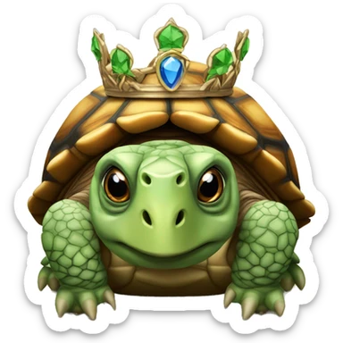 tortoise with crown sticker
