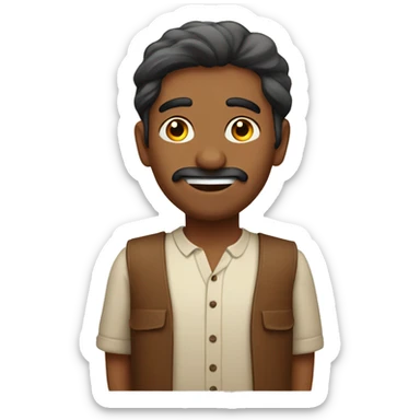 Indian man saying very good sticker