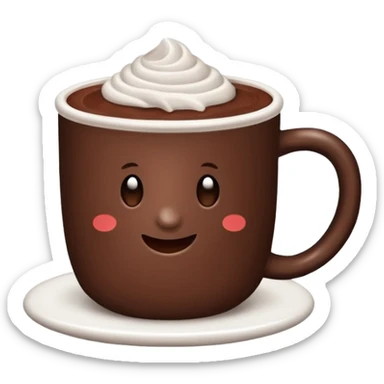 a hot cup of hot cocoa sticker