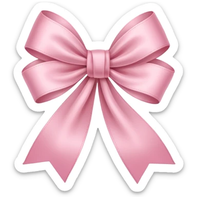 Ribbon which color is a light pink sticker