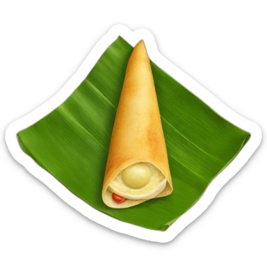 dosa on banana leaf sticker