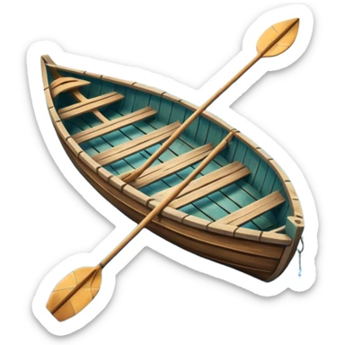 underwater row boat sticker