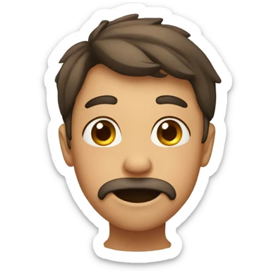 Blushing and covering mouth sticker