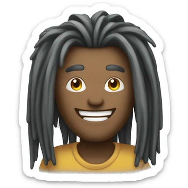 nonchalant dreadhead with grills giving thumbs up sticker