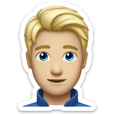 29 year old blonde hair blue eyes man short hair sticker