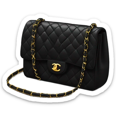 black Chanel purse sticker