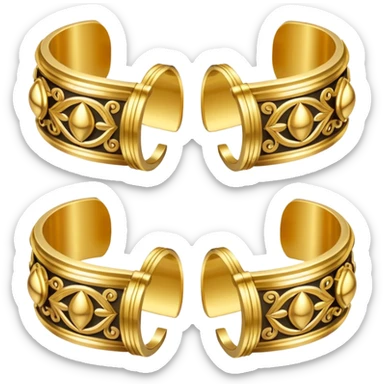 Golden cuffs sticker