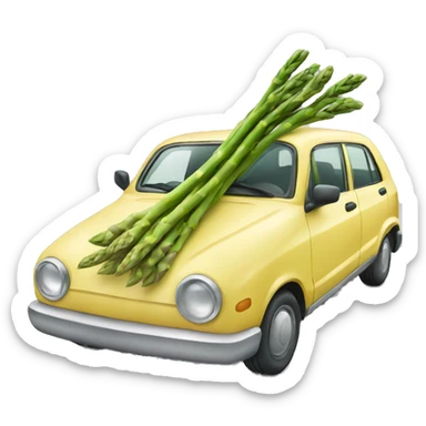 Car with Asparagus  sticker