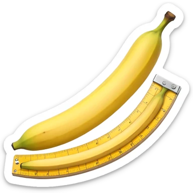 banana ruler sticker