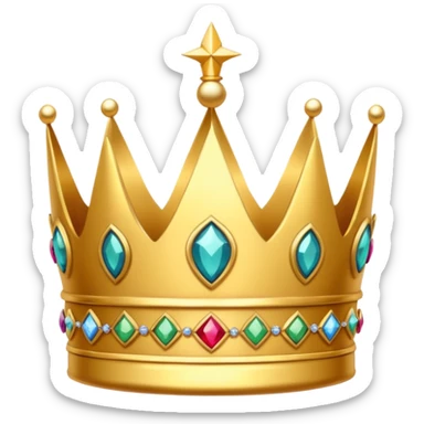 crown with happy birthday on it sticker